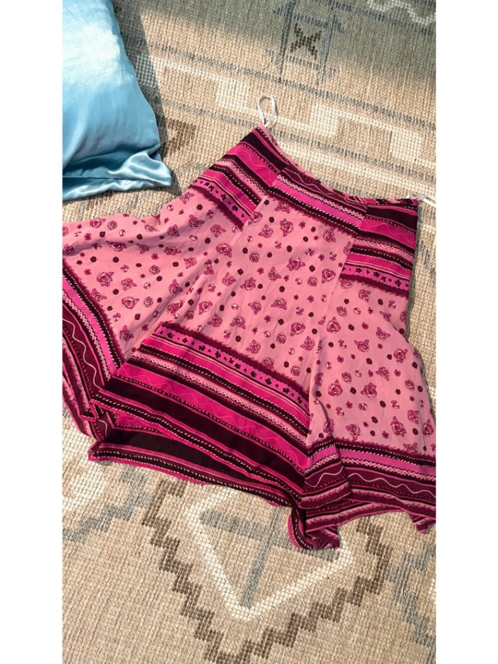 Japan Pink & Magenta Asymmetrical Skirt